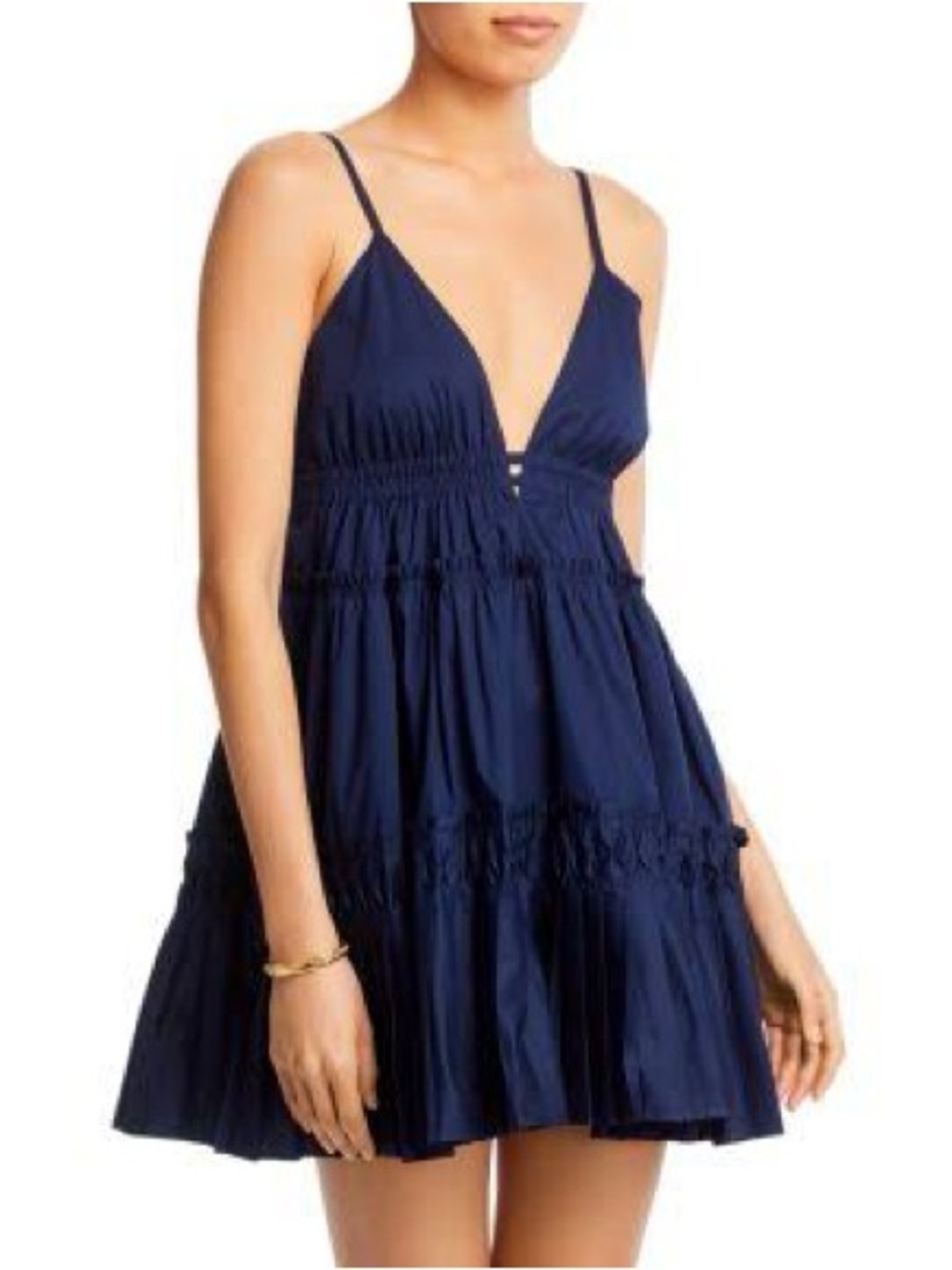 Ramy Brook Cotton Katarina Mini Dress Navy NWT Medium